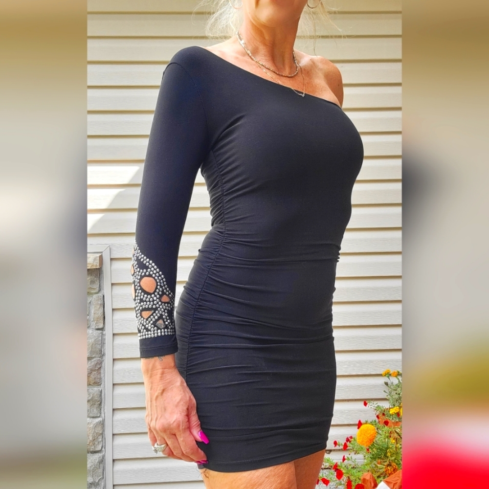 Vintage black clubbing dress
